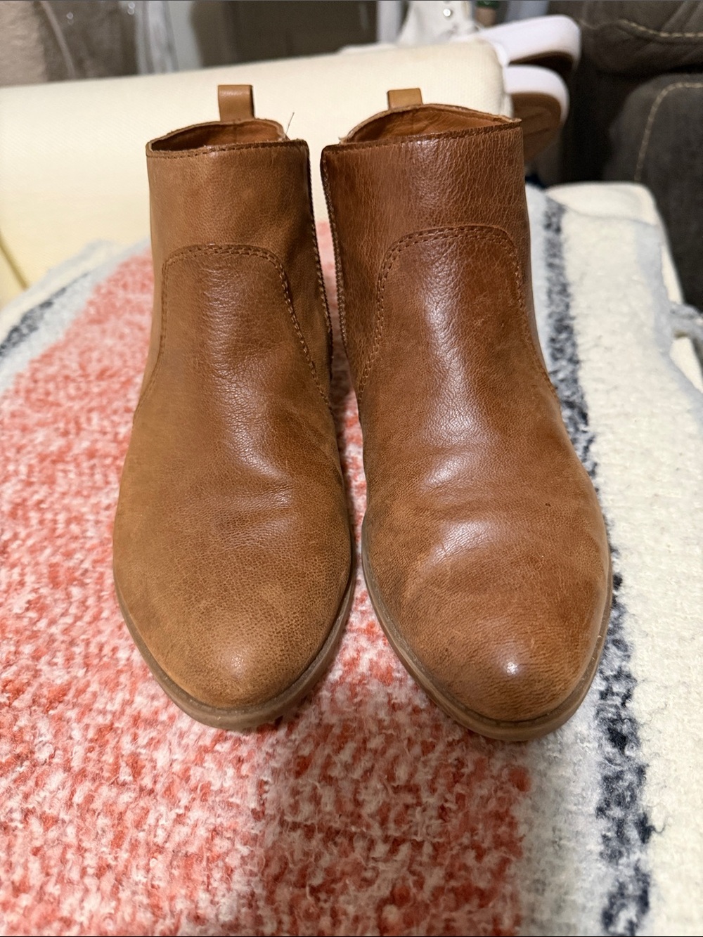 Lucky Brand Women's Tan Leather Ankle Booties